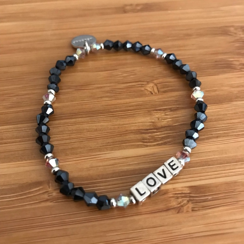 Little word project crystal bead bracelet - love